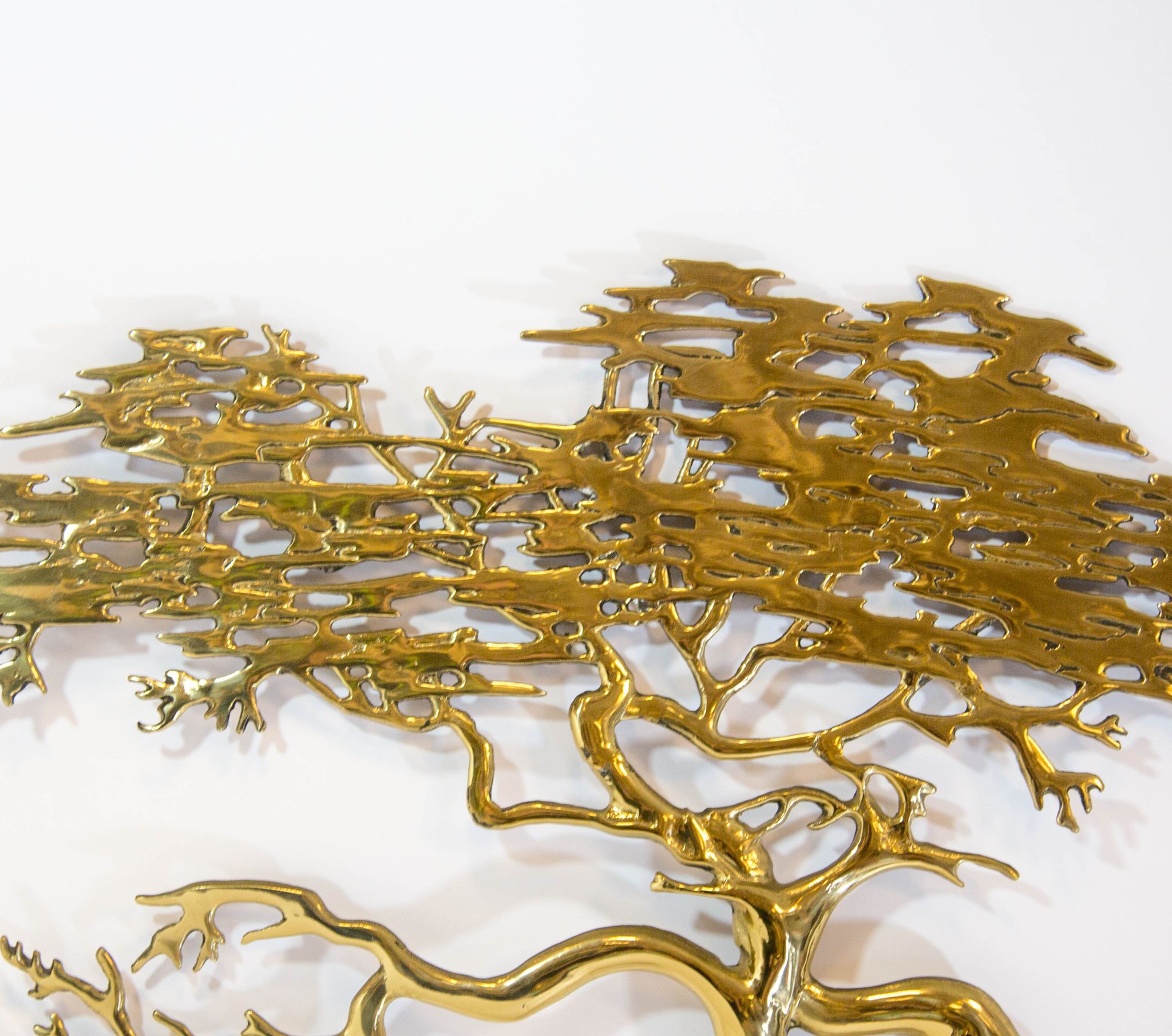 Brass wall sculpture