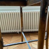 Roundtable in rattan and glass