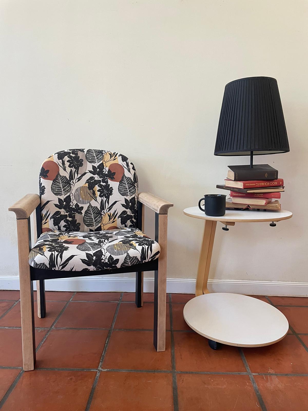 Autumn Printed Wood Armchair
