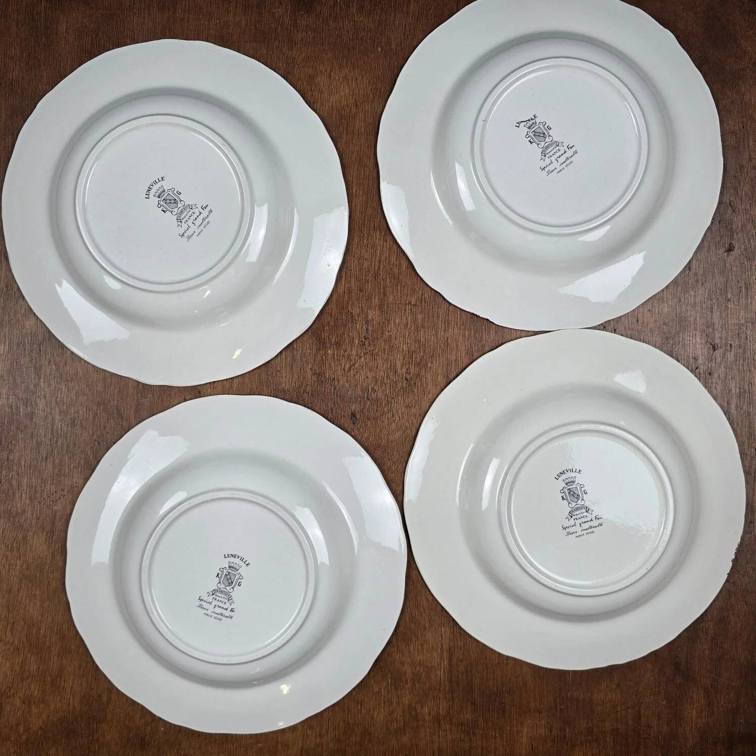 Set of 4 Lunéville Tradition plates – Old pastoral decoration