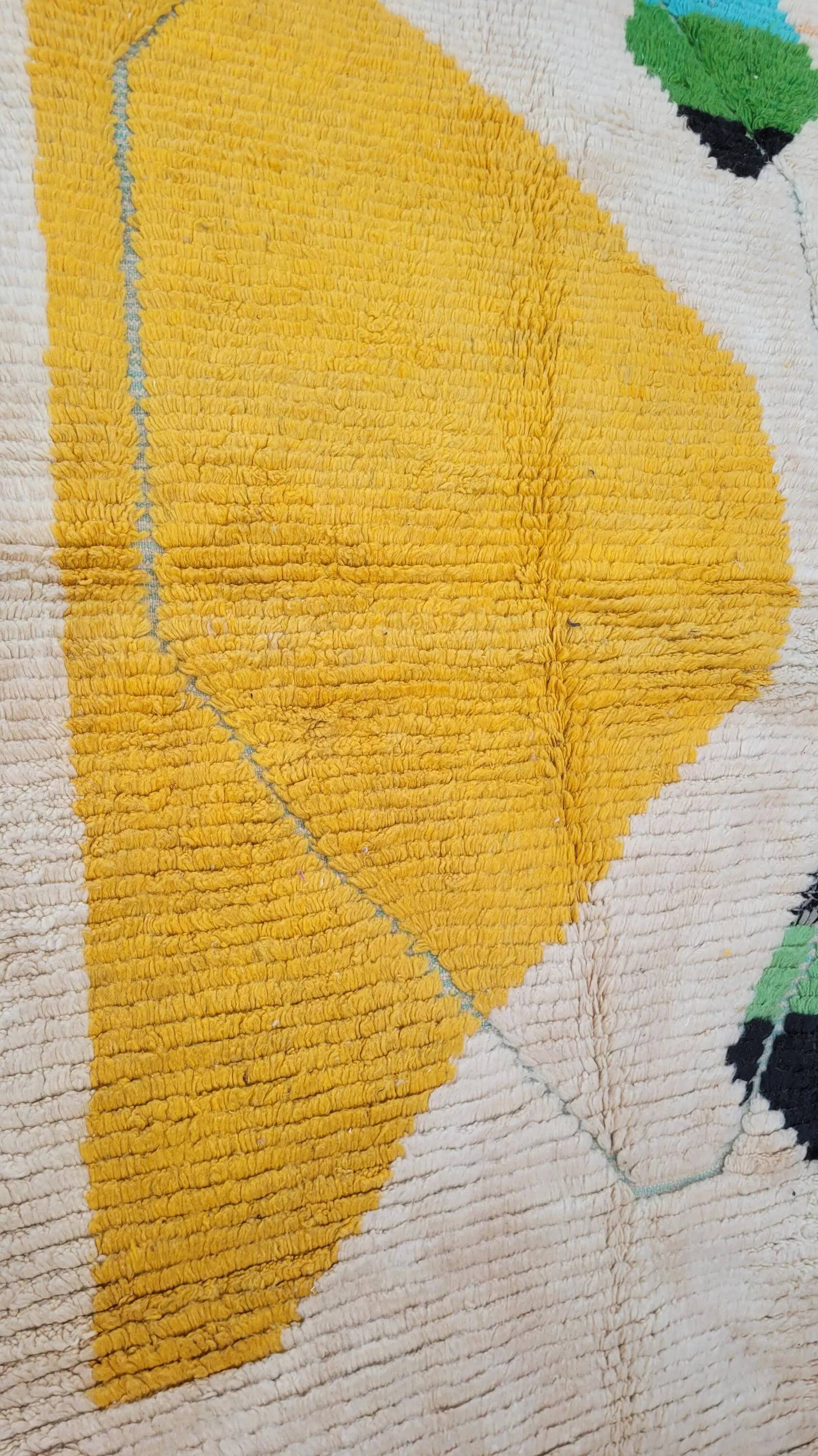 Handmade natural Berber rug 2.5x1.5 m