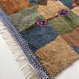 Moroccan berber boujaad carpet with colorful patterns 247x157cm