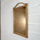 Rattan mirror and leather 100x60