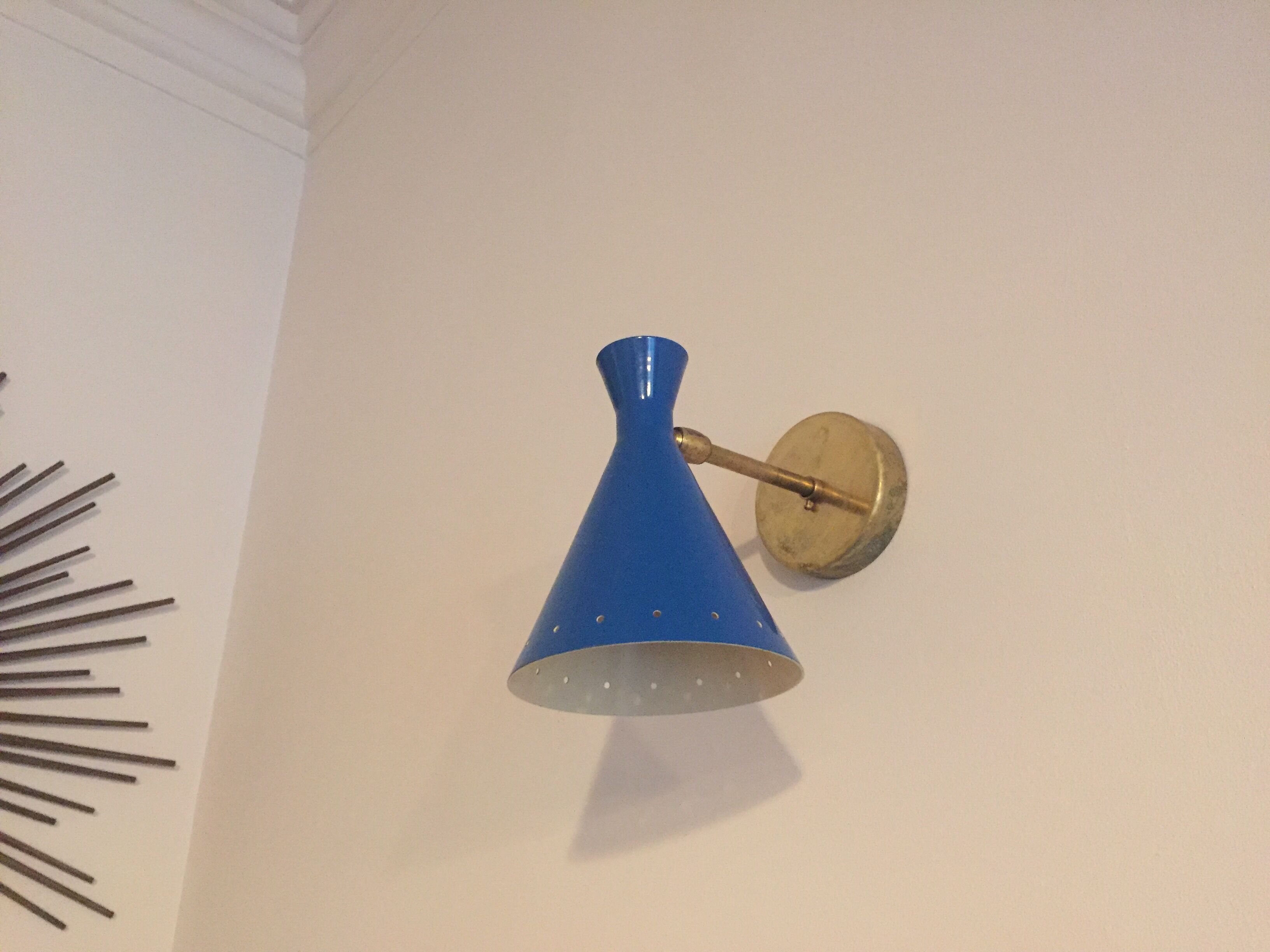 Pair of wall lamps in the style of Italian creations of the 50s