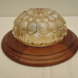 Ceiling lamp with fruit wood frame