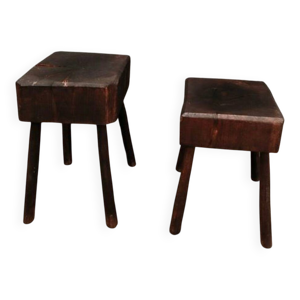 paire de tabouret brutaliste