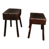Brutalist stool pair
