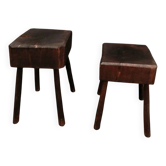 Brutalist stool pair