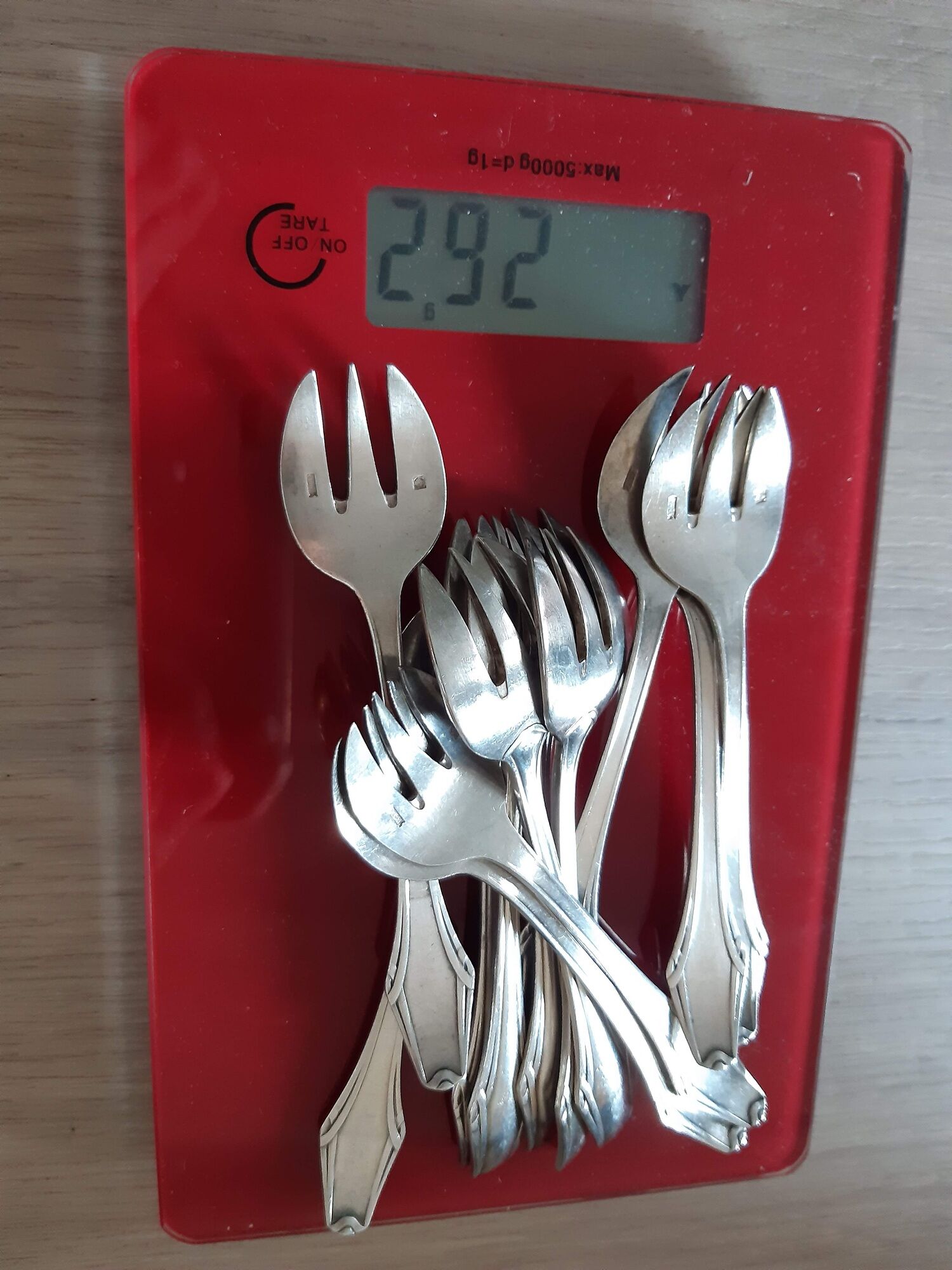 12 fourchettes à huitres métal argenté  art deco ravinet d'enfert