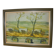 Tableau malgache en soie zébu années 70