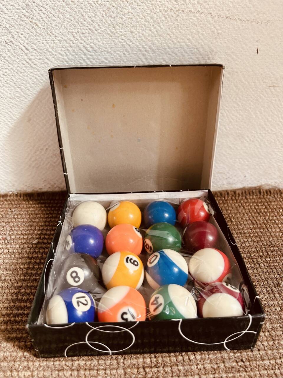 Authentic mini billiard balls