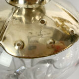 Blown glass carafe and silver frame