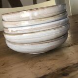 Hollow stoneware plates signed Roland Moreau Tourettes sur Loup