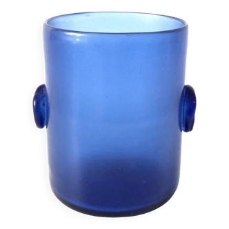 Blue Blown Glass Vase