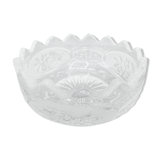 Vide-pocket / crystal cup with floral decoration