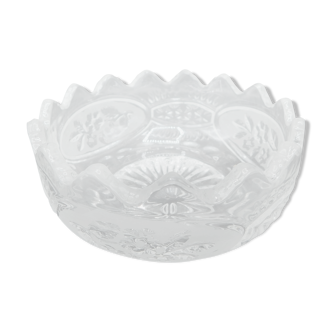 Vide-pocket / crystal cup with floral decoration