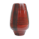 Vintage red ceramic vase scarified decoration elchinger 50' signed
