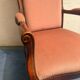 Fauteuil voltaire velours rose