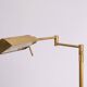Lampadaire halogène en laiton à bras oscillant années 1980 Allemagne
