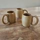 Lot de 3 mugs vintage en grès "Grand Feu" d'Arts-Céram beige brun ocre