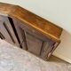 2-door, 3-shelf wall cupboard in dark wood