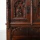 Rare large early 19th century hand carved Neo-Gothic cupboard in oak