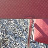 Set de 9 chaises pliantes  des années 70 tweed et métal chromé