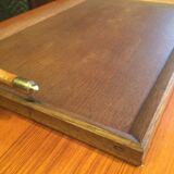 Tray vintage oak with handle