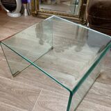 Table basse en verre courbé