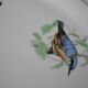 Pie dish Porcelaine du Berry L. Lourioux motif birds aviary