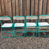 4 chaises pliantes vintage 80's