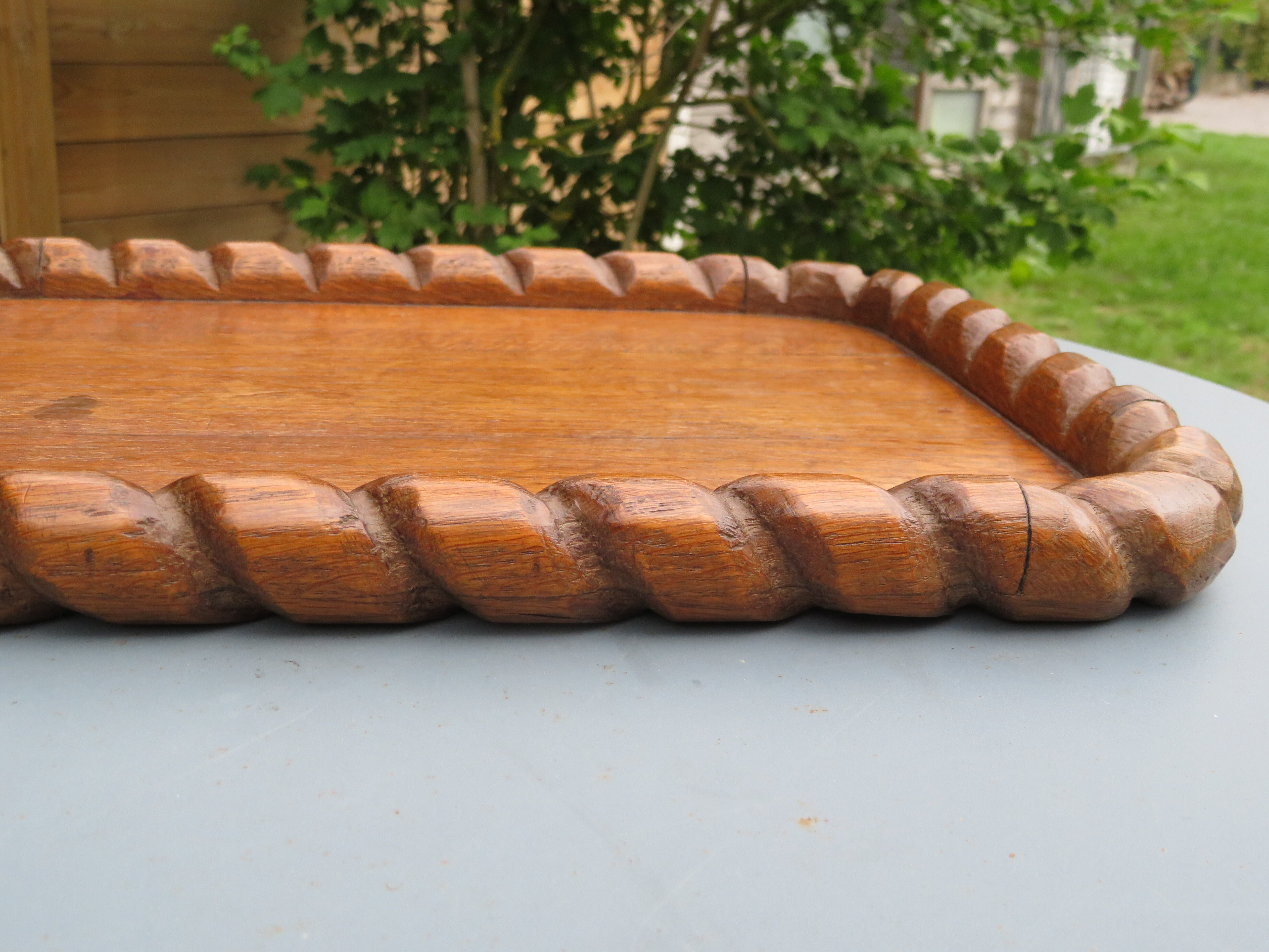 Solid wood tray from the 1940s-50s.
