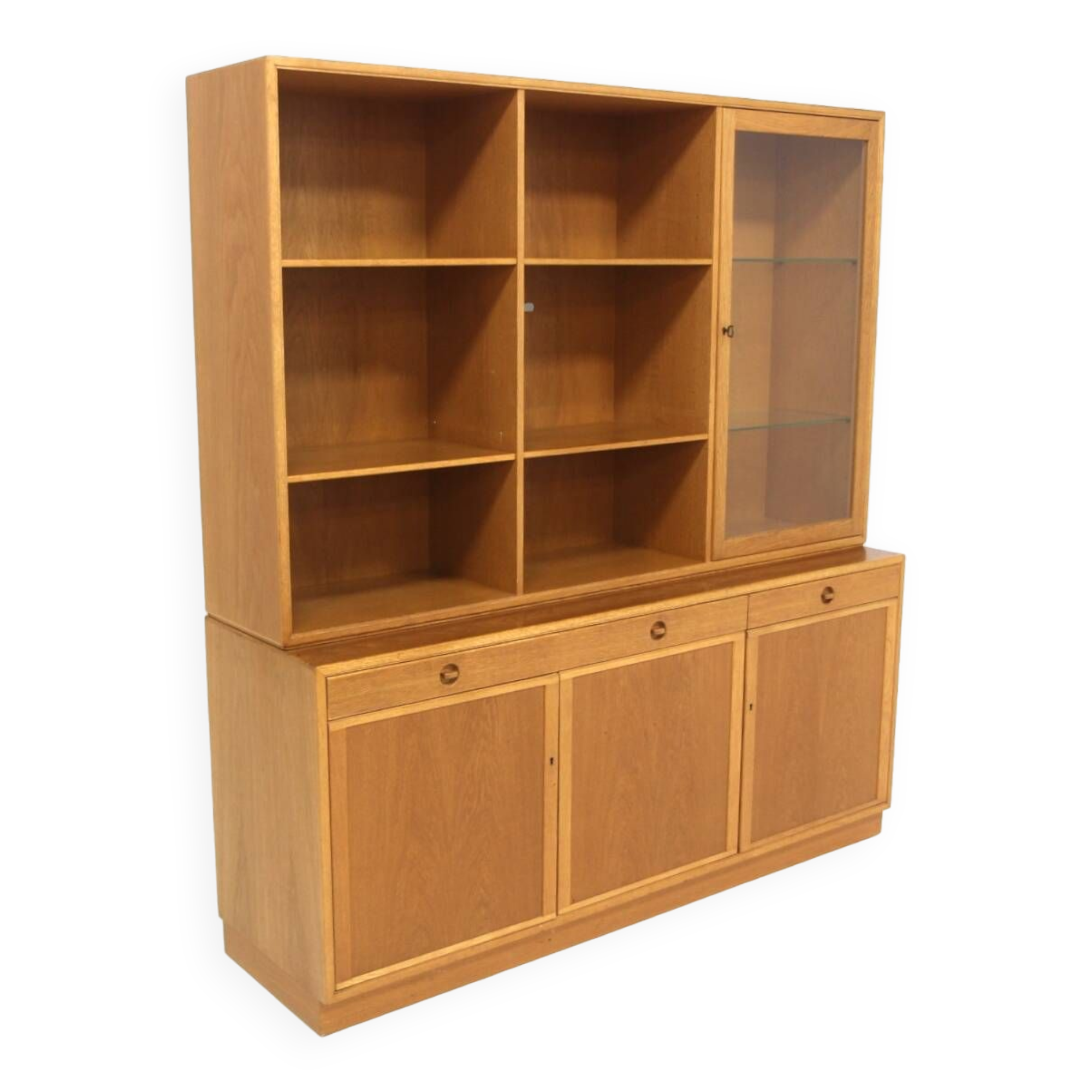 Bibliothèque scandinave en chêne, Skaraborgs Möbelindustri, Suède, 1960