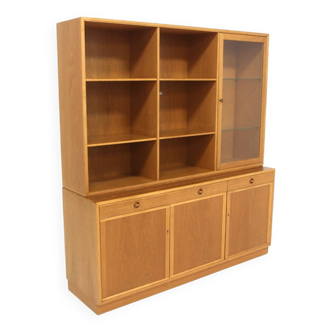 Scandinavian oak bookcase, Skaraborgs Möbelindustri, Sweden, 1960