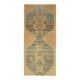 Vintage Turkish Hand-Knotted Wool Cotton Orange Runner Rug 96x214