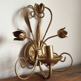 Gold metal wall light