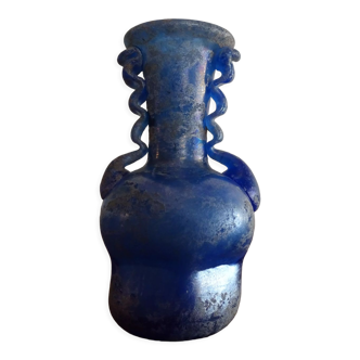 Miniature vase Scavo Seguso Vetri d'Arte Murano iridescent glass