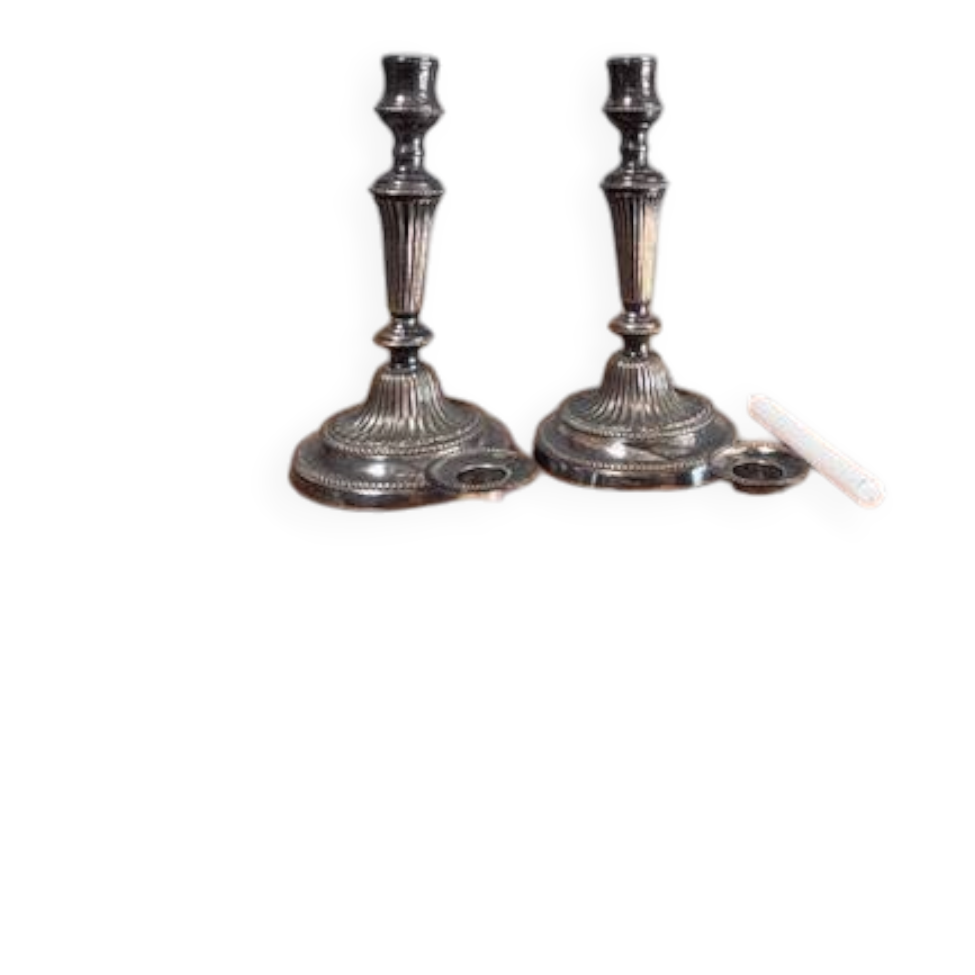Magnificent pair of bronze candlesticks in Louis XVI style - 1900