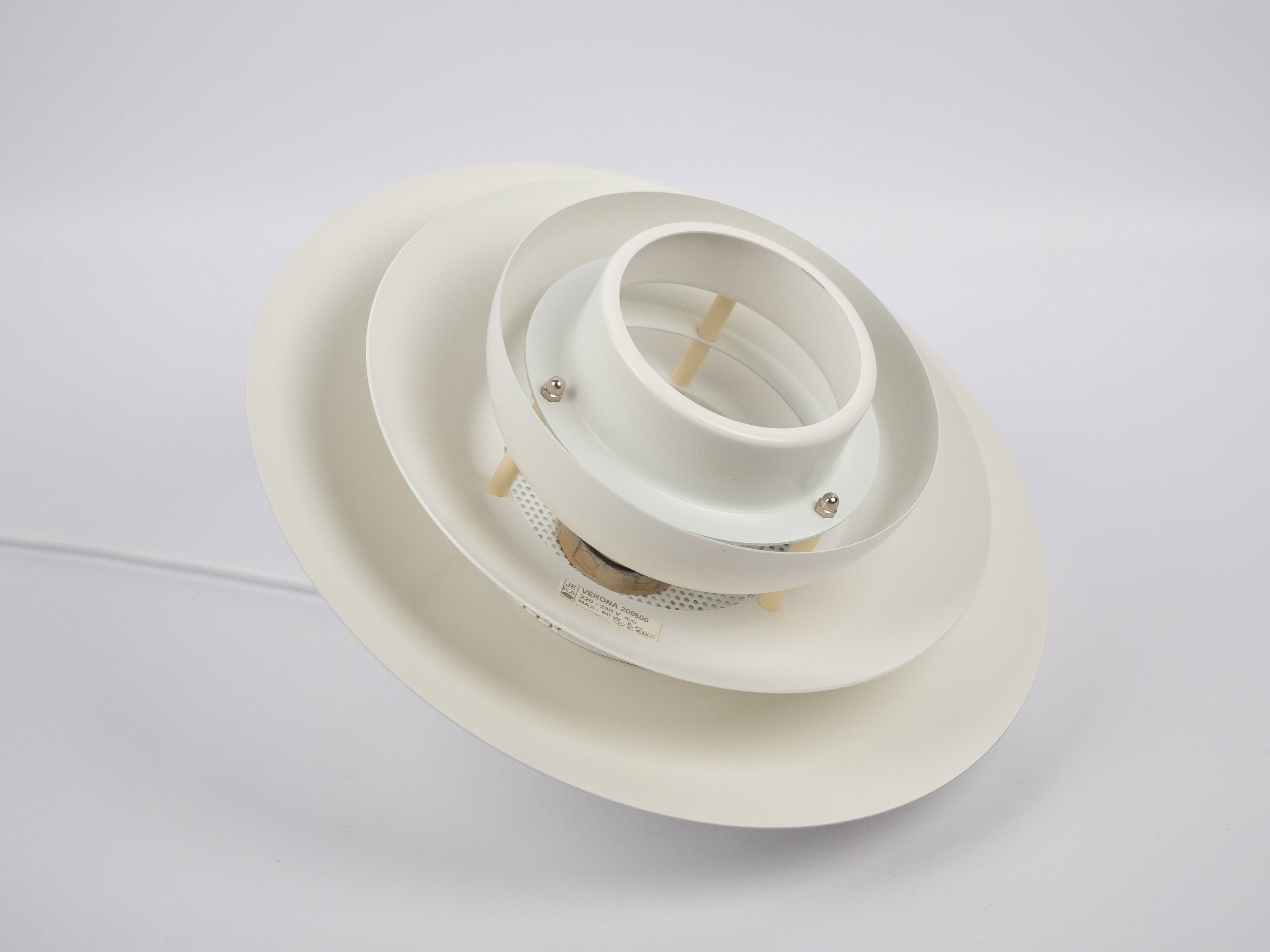 Lampe à suspension vintage danoise Vérone par Kurt Wiborg, Jeka, 1980