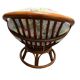 Rotating rattan armchair