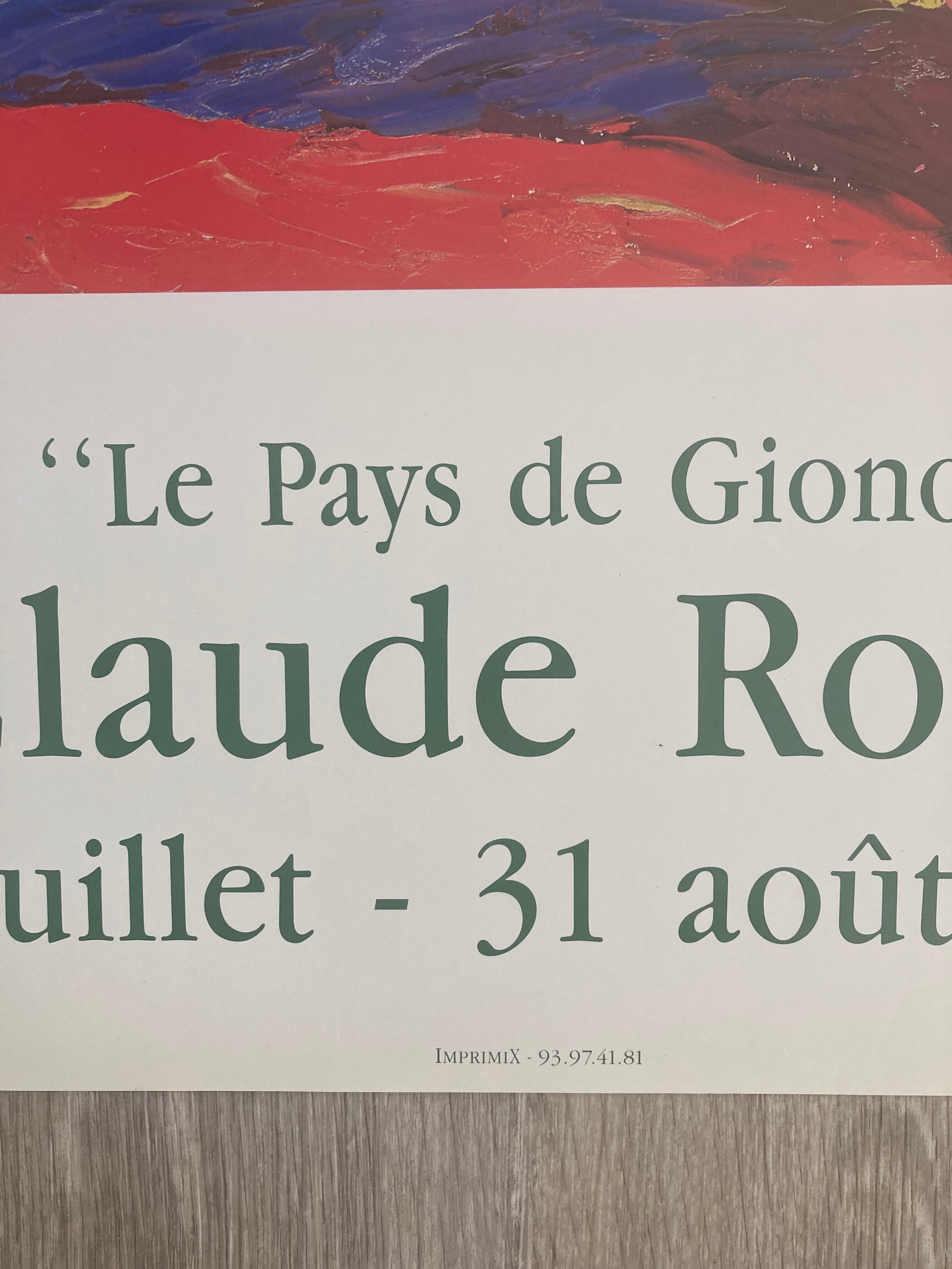 Affiche de Claude Roux Gallerie La différence Antibes 1991