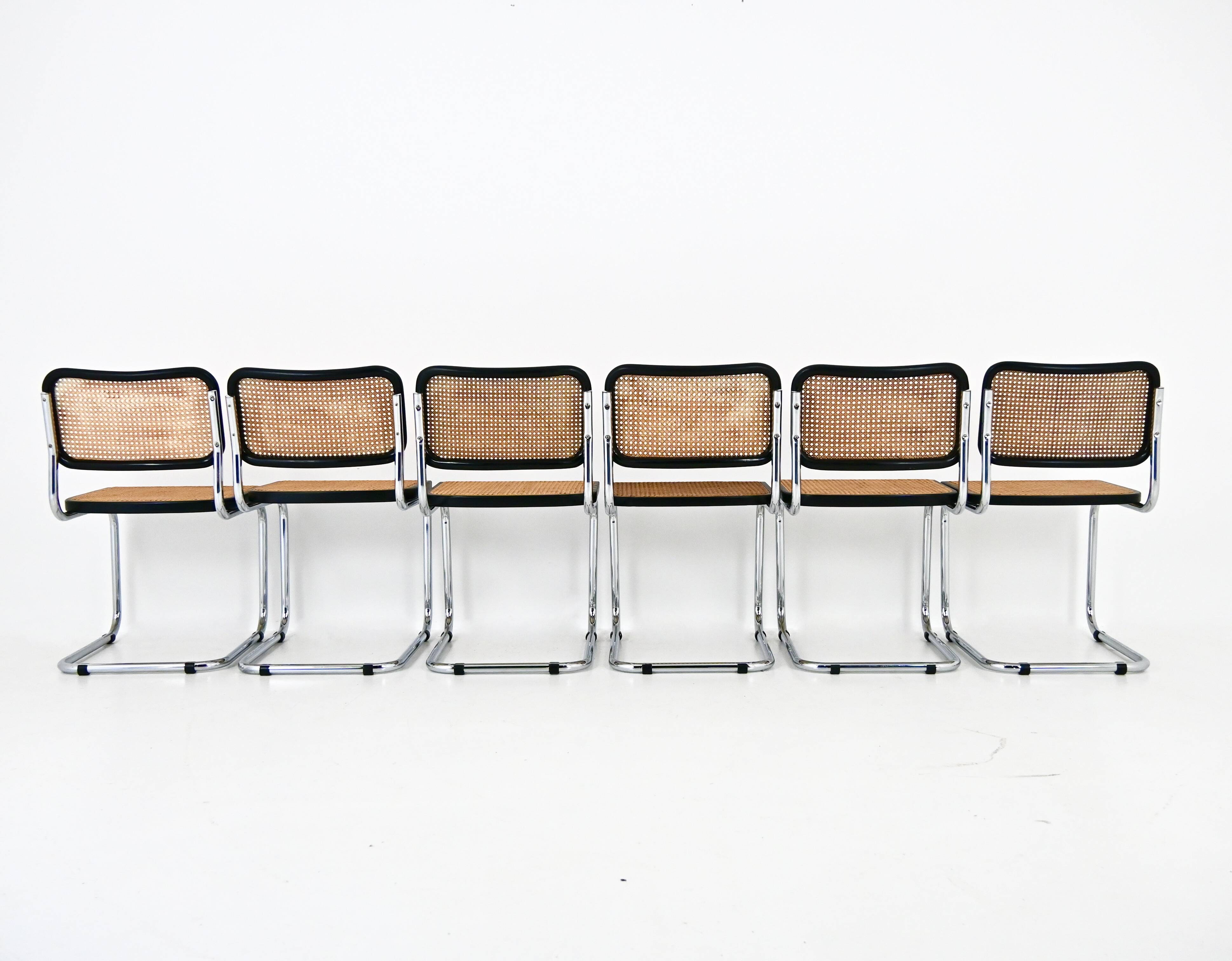 Set of 6 Dining Chairs Style B32 by Marcel Breuer