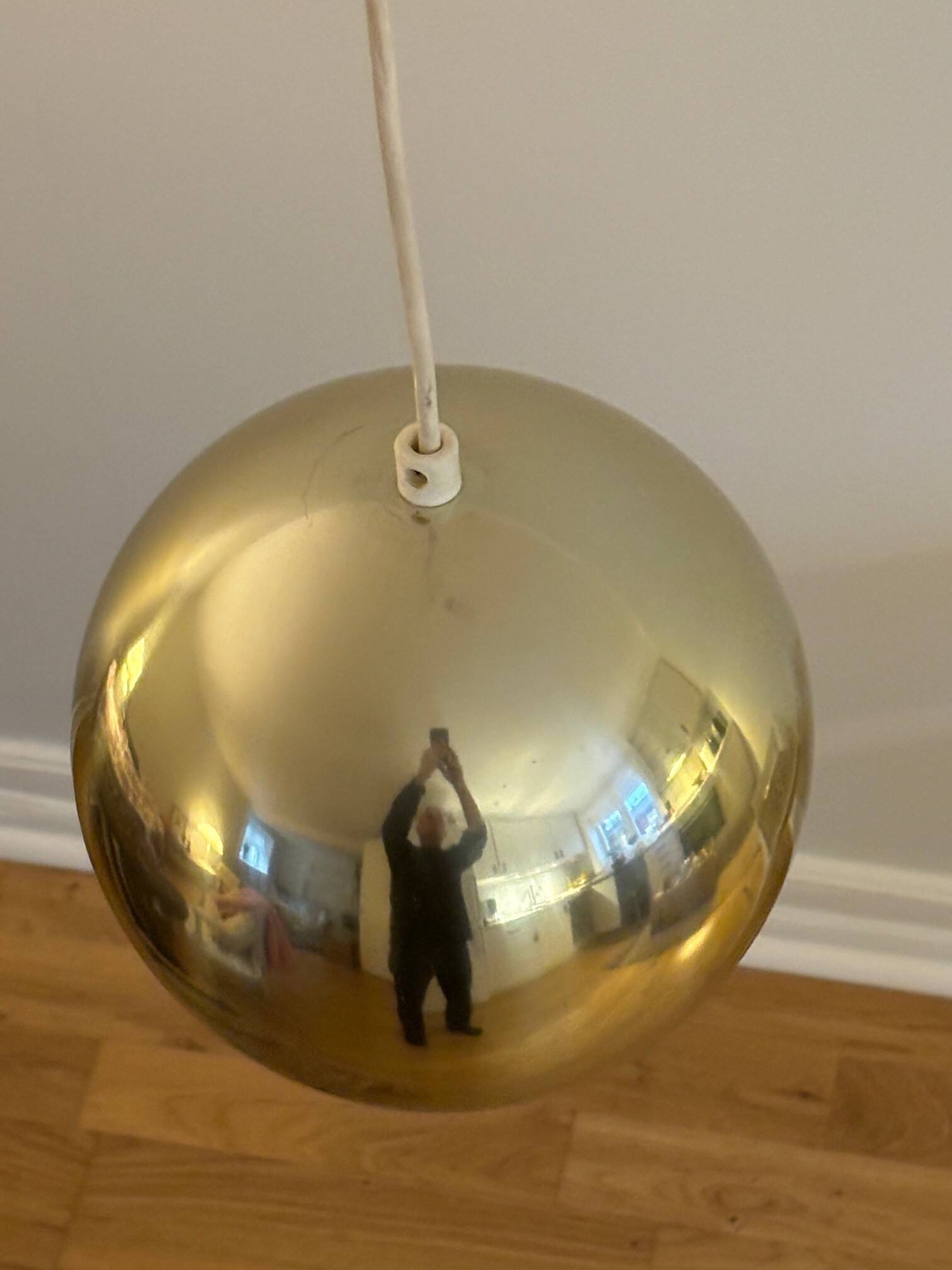 70s gold pendant light - Sweden