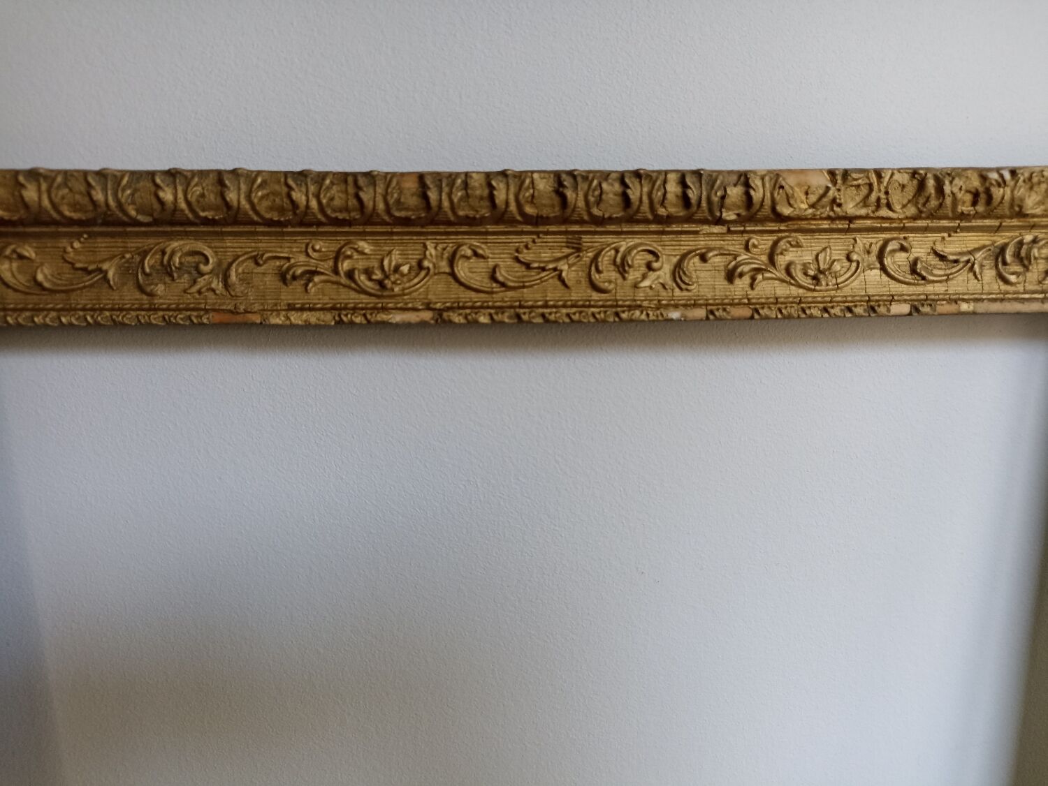 Old gilded wooden frame