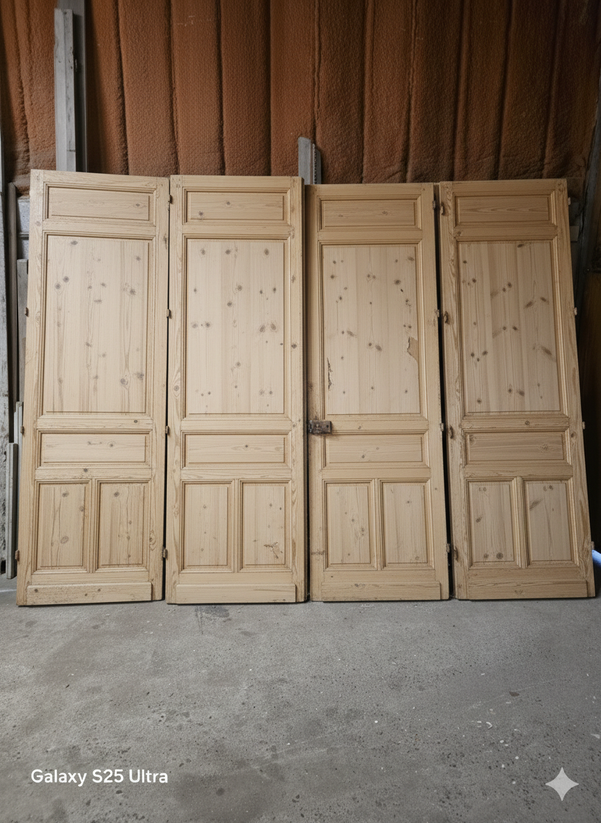 4 old partition doors from the 19th century