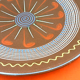 Puigdemont dish Enamelled polychrome terracotta with decoration spirals 1960s