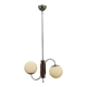 Czech Art Deco Chrome and Glass Chandelier, 1930s