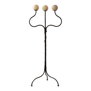 Sculptural Wrought Iron Floor Candelabrum, Hand-Forged, 1990s–2000s