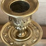 Pair of marble and brass candlesticks circa 1860