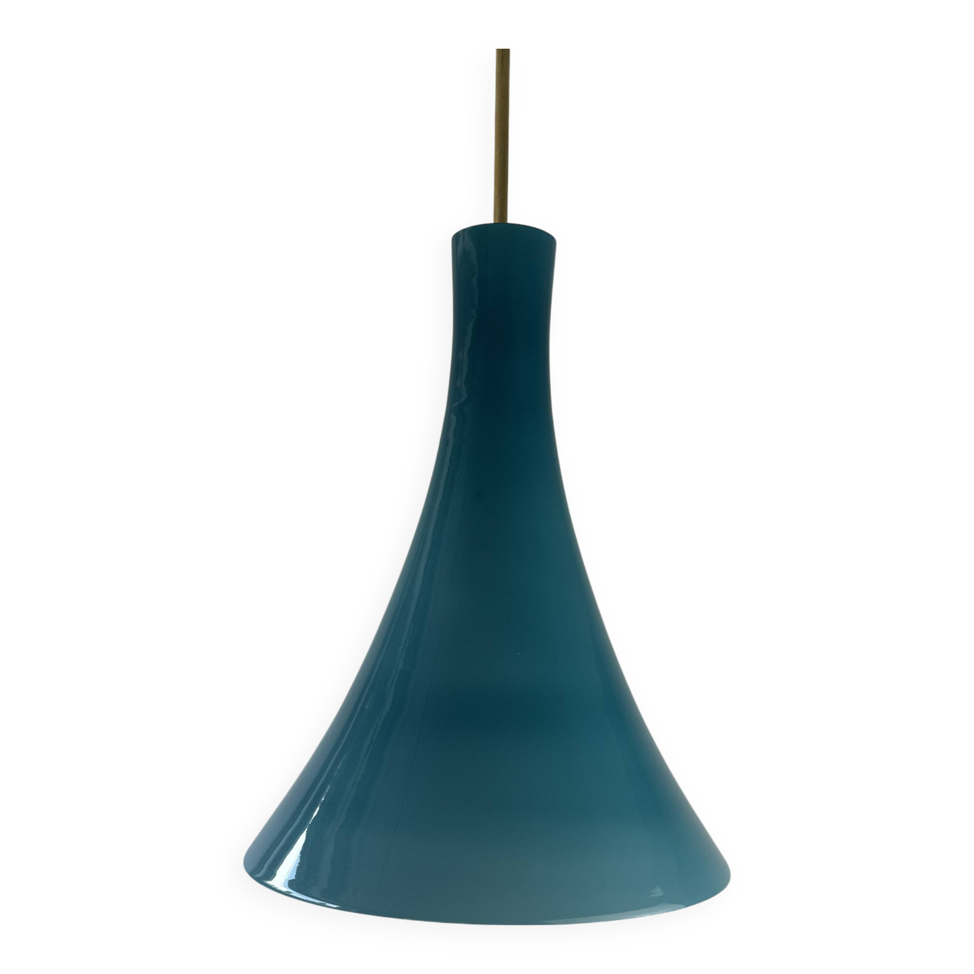 Antique vintage blue opaline chandelier